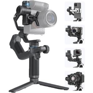 FeiyuTech [Official] SCORP Mini-2 All in One 3-Axis Camera Stabilizer,Built-in AI Track Sensor Handheld Gimbal for Sony A7III,Canon R6,Nikon Z30,Fujifilm,GoPro11/12,iPhone 15 14Pro,Samsung,Max 2.65lb