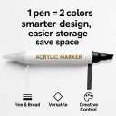 72 Color Acrylic Paint Markers – Dual Tip Waterproof Paint Pens for Rock, Wood, Fabric, Glass, Ceramic