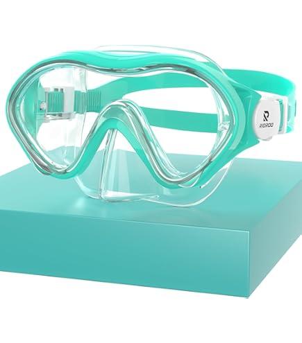 Seago Kids Swim Goggles Snorkel Diving Mask for Youth(5-15), Anti-Fog 180 Clear View