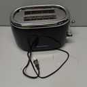 Mueller Retro Toaster 2 Slice with 7 Browning Levels and 3 Functions: Reheat, Defrost & Cancel, Stainless Steel Features, Removable Crumb Tray, Under Base Cord Storage, Black