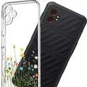 Unov Case Compatible with Galaxy XCover7 Pro 5G Clear with Design Soft TPU Shock Absorption Slim Embossed Pattern Protective Back Cover 6.6 inch (Flower Bouquet)