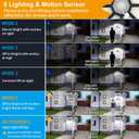 Solar Shed Lights Indoor Outdoor, Aqonsie 288LED Solar Powered Motion Sensor Pendant Light Daytime Available, Solar Indoor Light with 5 Lighting Modes & Remote for Shed Gazebo Barn Garage Home, 2 Pack