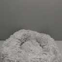 Mr Fluffy Friend - The Original Calming Pet Bed, Warm Plush Donut Dog Bed Washable (S (19"/50CM), Grey)