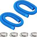Pool Pump Hoses for Above Ground Pool - 1.25 x 41 Inch Hose Fit for In tex Pool Filter Pump 607 635 637, Replacement Tubes for Cole man 32mm Hoses, 3 Pcs & 5 Clamps