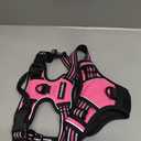 rabbitgoo Dog Harness No Pull with 2 Leash Clips, Adjustable Soft Padded, Reflective Oxford No Choke Pet Vest with Easy Control Handle for Large Dogs, Hot Pink, XL