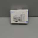 USB C Wall Fast Charger Block, 40W 4-Port Type C Charger Fast Charging Blocks PD Power Charger Adapter+QC 3.0 USB Multiport Charger Brick for iPhone 17/16/15/14/13/12 Pro Max, iPad, Galaxy S25-2Pack