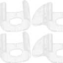 Angoily 4pcs Cordless Shade Handles Transparent Pulls for Roller Window Shades Blind Accessories Easy Installation Compatible with Roller Blinds