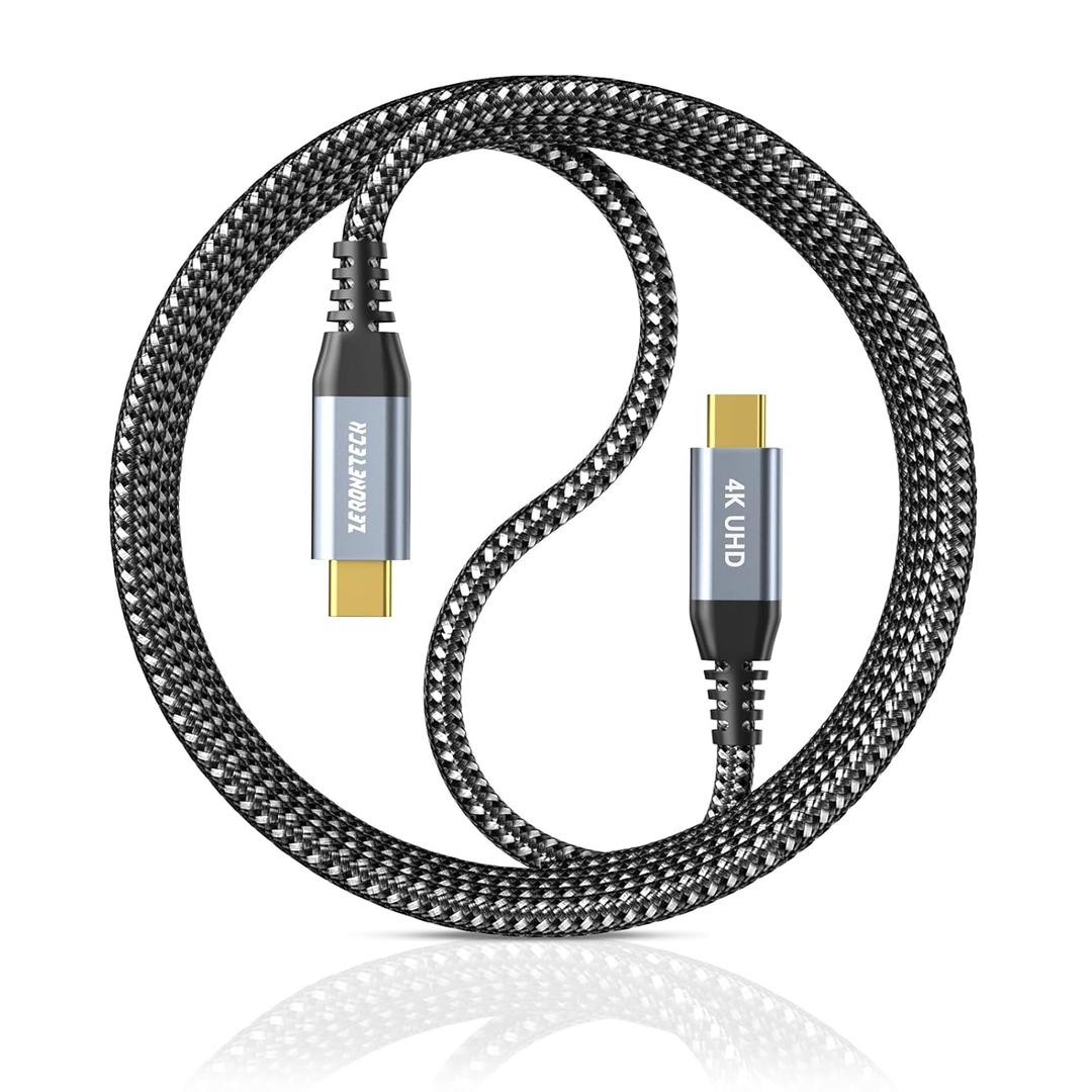 USB C Cable 6FT, USB C 3.2 Gen 2X2 Cable, 4K Monitor Video Output, 20Gbps High Speed Data Transfer, 100W Fast Charging, for iPhone 16, MacBook Pro, Dell, LG, ARZOPA, KYY, for Portable Monitor