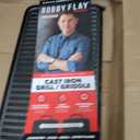 GreenPan x Bobby Flay Cast Iron Pre-Seasoned 16.5 x 9.5 Reversible Double Burner Griddle, Rectangular Grill, Helper Handles, Induction, Versatile Stovetop Oven BBQ & Fire, Indoor & Outdoor Use, Black