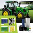 Hedie Air Filter Maintenance Kit Fit for John D 2025R(2013-2018) 1025R(-2017) 2 Series Compact Tractors Hydraulic Oil Filter Fuel Filter Replacement(LVA21036 Kit)