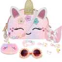 Purse for Little Girls,Girls Jewelry Pretend Play,Unicorn Gifts for girls,Crossbody Bags for Kid