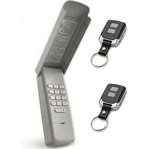 3-in-1 Universal Garage Door Opener Keypad with 2 Keychain Remote Compatible with Liftmaster Chamberlain Craftsman with Yellow Purple Red Orange Green Learn Button Replaces 877MAX 878MAX 893MAX 973LM