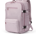 SHRRADOO Travel Laptops Backpack for Women Men, Casual Work Bag 17inch Backpack Airline Approved Backpack for Hiking Business (Pink khaki)