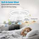 Bladeless Ceiling Fan with Lights,19.7'' 3000-6000K Dimmable 6 Wind Speed Low Profile Led Ceiling Fan, Reversible DC Motor Modern Flush Mount Indoor Kitchen Bedroom Fandelier Ceiling Fans