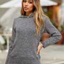 Women Hoodies Sweatshirts Casual Loose Pullover Tops Long Sleeve Fall Shirts Fashion Clothes OneSize (Gray)