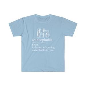 Abibliophobia Sweatshirt, Book Lover Gift, Vintage Reader Hoodie, Reading Shirt For Student, Bookworm Bibliophile Tee, English Teacher Gift, (Blue, M)