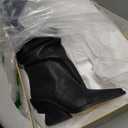 Michael Kors women's Noemie Heeled Boot (8, Black/Distressed Leather)