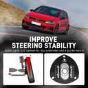 Bevinsee Adjustable Front Camber Plates Compatible with VW Golf MK7 Black