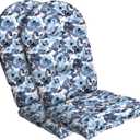 Arden Indoor/Outdoor Plush Modern Tufted Adirondack Cushion, 2-Pack, 21.5 x 19, Water Repellent, Rain Proof, Fade Resistant Cushion for Rocking Chair Or Adirondack Blue Garden Floral