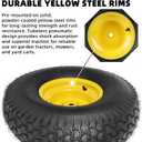 AR-PRO 20x8.00-8 Rear Tire and Wheel Assembly, 4-Ply Tubeless Turf Tire with 3/4" Borehole, 3.5" Offset Hub, 3/16" Keyway Compatible with John Deere Riding Lawn Mowers & Garden Tractors