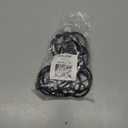 Ivilon Drapery Eyelet Curtain Rings - 2" Ring Loop for Hook Pins, Set of 14 - Black