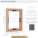 MCS Canvas Float Frames 9x12 Frame, Walnut Wood Grain for Finished Canvases, Vertical & Horizontal Wall Hanging Large with Adhesive for Canvas Paintings (1-Pack)