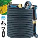 Non-Expandable Garden Hose 150 FT, Lightweight Hose with 10 Function Spray Nozzle, Kink-Free Flexible Water Hose, Durable, Leak-Proof, 360° Swivel Connectors, Portable Storage Strap, *** HOSE ONLY***