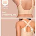 Vertvie Jelly Bras for Women Plus Size Minimizer Soft Wireless Push Up Bra Full Supportive Older Lift Back Coverage Bralette (34DDD, Skin)