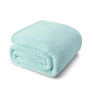 King Size Fuzzy Fleece Blanket for Bed, 90x104 Inch Fluffy Warm Soft Jacquard Blankets for All Season, Lightweight and Cozy, Ivory