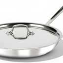 All-Clad D3 Stainless Steel 12 inch Frying Pan With Lid- Made in the USA- The Original Bonded Professional Cookware- Oven Safe & Induction Compatible
