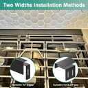 30" Stove Gap Filler, Kitchen Stove Gap Covers, Slide-in Range Rear Filler Kit for Most Brand Kitchen Stoves, Easy Install, Easy to Wipe (Black)