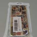 Qivtpjkrin Vintage Halloween Design Phone Case for iPhone 15 Pro max, Hippie Cat Skull Pumpkin Pattern Cover for Girls Boys for iPhone 15 Pro max, Unique Trendy TPU Bumper Cover Case