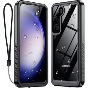 SPIDERCASE for Samsung Galaxy S23 Case Waterproof,Built-in [ Screen + Camera Lens Protector][IP68 Underwater] Full Protection Heavy Duty Shockproof Anti-Scratched Phone Case,Black