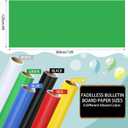 Skyygemm 6 Rolls Bulletin Board Paper Fade Resistant Colored Bulletin Board Paper Roll Bulk for Art Decor Drawing Craft Painting(4 x 12 ft,Rainbow)