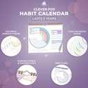 Clever Fox Habit Calendar Circle  24-Month Inspirational Daily Habit Tracker with Colorful Pages  Routine & Goal Planner Journal (White & Lavender)