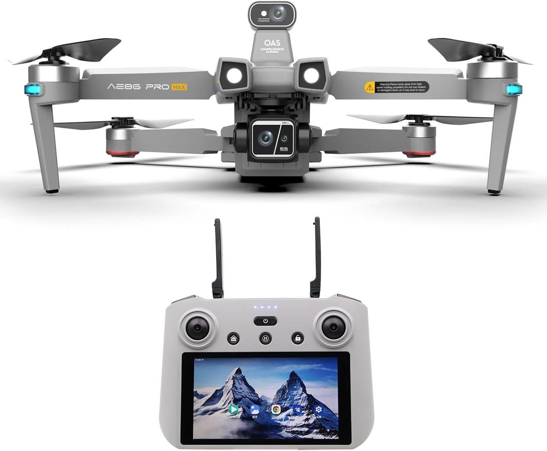 GPS Drone with Camera 4K for Adults,Professional 3-Axis Gimbal & 4K/30FPS EIS Camera, Smart Return to Home,Gesture Selfie,Fixed Point Surround,360° Obstacle Avoidance, Brushless Motors Level 8 Wind Resistance,Foldable Mini Drones for Beginners