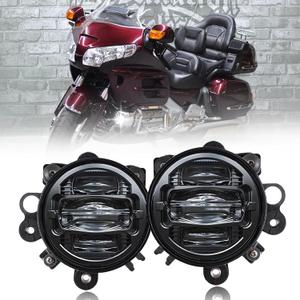 LED Motorcycle Fog Lights Assembly for Honda Gold Wing Goldwing GL1800 2001-2010 2012-2017 Driving Lamps Accessories (Black)