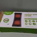 Heated Seat Covers with Fast Heat, 43.31Longer PU Leather Comfortable Seat Cushion, Universal Full Back and Seat Cover for Home Office, Easy to Use Heating Pad for Chairs, Winter Christmas Gift