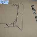 Pureegg 6FT Folding Table - No Assembly Required, Versatile Dining Table with Carrying Handle & Tabletop Safety Lock, Portable Foldable Table for Party, Craft, Camping, Picnic, White