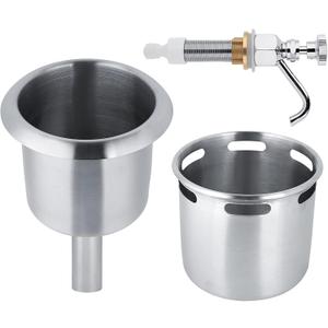 Dipper Well Faucet Sink, Stainless Steel Dipper Well, Brass Dipper Well Faucet Sink for Washing Ice Cream Scoop Coffee Scoop and Other Coffee Utensils