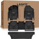 LASFIT Floor Mats for Honda Odyssey 2026 2025 2024 2023 2022 2021 2020 2019 2018 Mini Passenger Van, All Weather TPE Car Liners,1st & 2nd & 3rd Row Only (Excludes Trunk Mat), Black