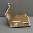 JOIEDOMI 36" Christmas Burlap Tree Skirt with Snowflakes, Decoration for Xmas Home Holiday Indoor Outdoor Seasonal Decors (Beige)