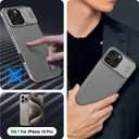 Nillkin for iPhone 16 Pro Case with Camera Cover, [Camera Lens Protector] [Scratch-Resistant] [360 Full Protection] Shockproof Slim Protective Case for iPhone 16 Pro 6.3 Inch, Black