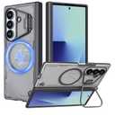 Nillkin for Samsung Galaxy Z Fold 7 Case, Compatible with MagSafe, [Hinge Protection] [Adjustable Camera Kickstand] Slim Magnetic Anti-Yellow Phone Case Cover for Galaxy Z Fold 7 - Clear Black