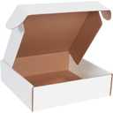 Box USA 14" Deluxe Shipping Boxes 14"L x 14"W x 4"H, 50-Pack - White Box Mailers for Packaging, Storage, Gifts or Bulk Business Orders