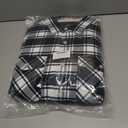 EKLENTSON Men's Flannel Shirt Jacket Thick Fleece Lined Jackets Plaid Sherpa Jacket Cotton Winter Jackets With 5 Pockets (Large, Black)