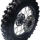16" Rear Wheel Rim Tire Assembly for 125cc 150cc 200cc Dirt Bike tao TTR SSR CRF Apollo 15mm axle Includes 190mm Steel Brake disc 90/100-16 Tire Tube With Brake Rotor and 428 41T Sprocket