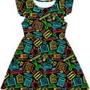 RAISEVERN Toddler Girls Dress Summer Ruffle Flutter Sleeve Dresses for Kids 6Y