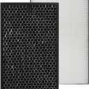 PUREBURG FXJ80UW Replacement Filter Set Compatible with Sharp FZ-J80HFU FZ-J80DFU Fits FXJ80UW FX-J80U-W Plasmacluster Air Purifier,H13 HEPA Active Carbon