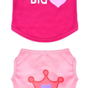 Dog Shirts Summer Printed Puppy Clothes Cute Sleeveless Pet T Shirts Dog Clothes, (Medium)